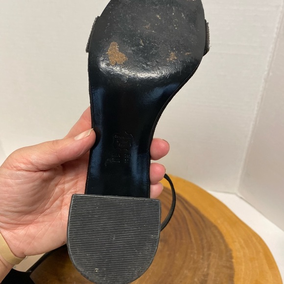 NINA Ankle Strap Block Heel Rhinestone Heels - Picture 8 of 9